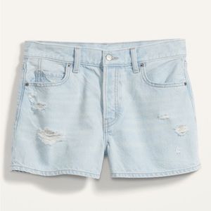 Women’s High Waisted Slouchy Ripped Jean Shorts